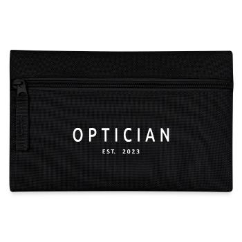 Optician Est. 2023 Graduated Optician Student Gift - Pencil Case - black - Front