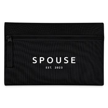 Spouse Est. 2023 - Men & Women Wedding Day Gift - Pencil Case - black - Front