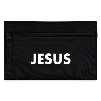 Jesus - Pencil Case - black - Front