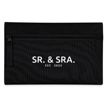 Sr. & Sra. Est. 2022 - Hochzeitsgeschenk für Männer & Frauen - Federtasche - Schwarz - Vorne