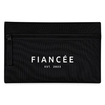 Fiancée Est. 2023 Fiançailles Douche nuptiale Mariage - Trousse - noir - Devant