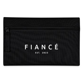 Fiancé Est. 2023 Engagement Gift Groom's Wedding - Pencil Case - black - Front