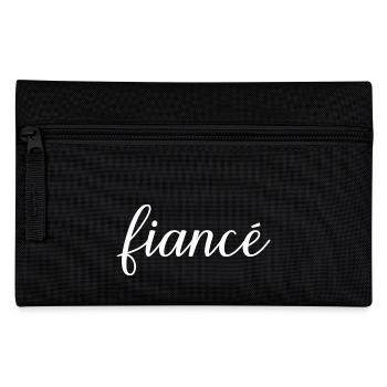 Fiancé Matching Engagement Gift Groom’s Mariage du marié - Trousse - noir - Devant