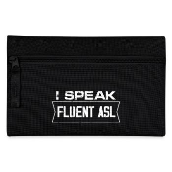 Je parle couramment l’ASL | Fierté sourde - Trousse - noir - Devant