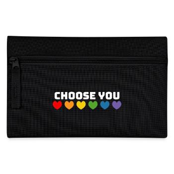 Les cœurs arc-en-ciel vous choisissent blanc - Trousse - noir - Devant