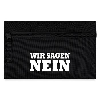 Wir sagen nein - Federtasche - Schwarz - Vorne