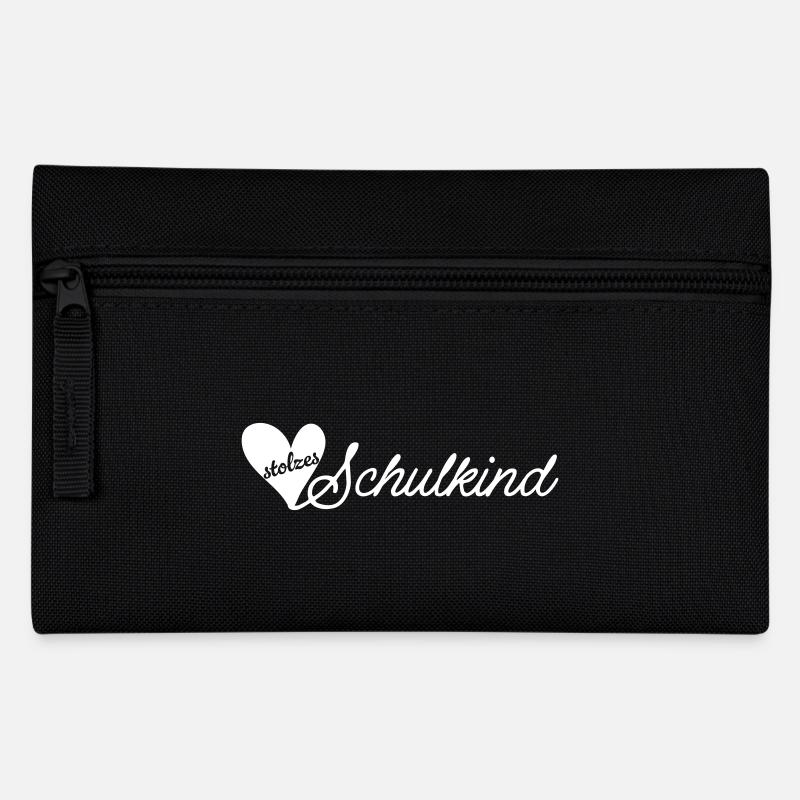stolzes schulkind weiß - Federtasche - Schwarz