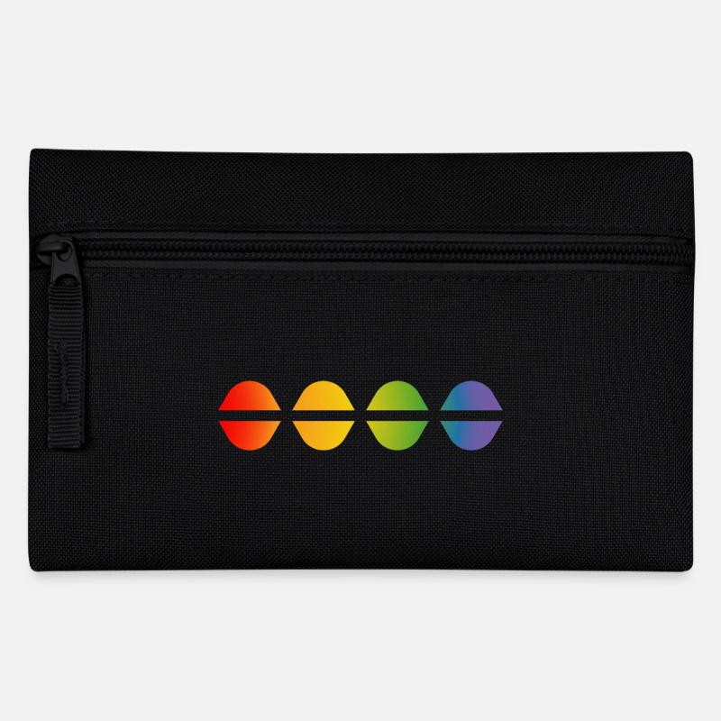 Regenbogen dsign - Federtasche - Schwarz