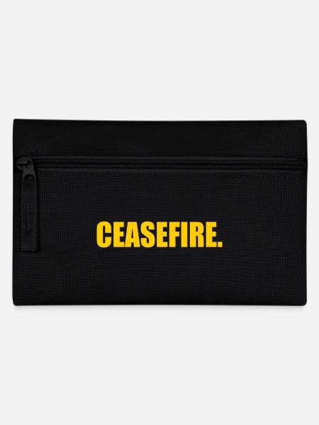 Ceasefire now - Federtasche - Schwarz