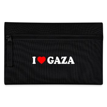 I love gaza - Pencil Case - black - Front