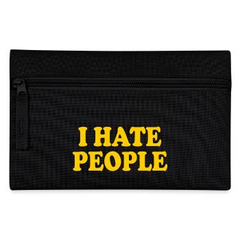 I hate people - Federtasche - Schwarz - Vorne