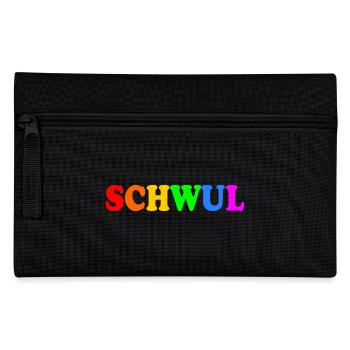 Schwul - Federtasche - Schwarz - Vorne