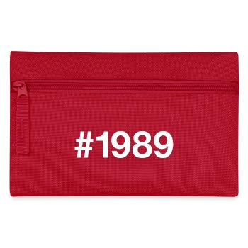 1989 geboren Geburstag 37 Jahre Retro - Federtasche - Rot - Vorne
