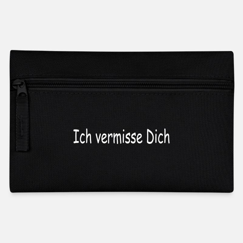 Ich vermisse Dich - Federtasche - Schwarz
