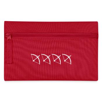 Bogenschießen Skizze - Federtasche - Rot - Vorne