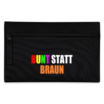 bunt statt braun - Federtasche - Schwarz - Vorne