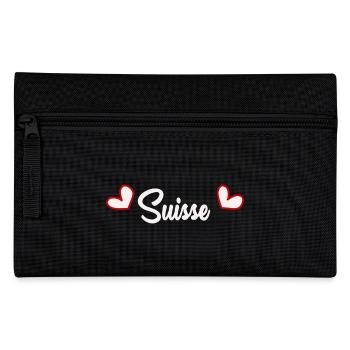 SWITZERLAND. HUMOR. COUNTRY. FLAG. GENEVA. LAUSANNE - Pencil Case - black - Front