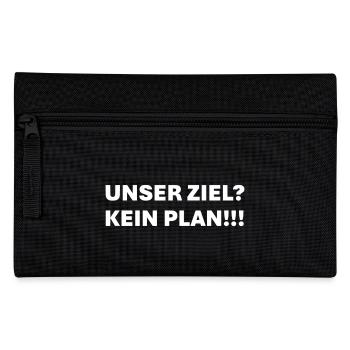 Unser Ziel kein Plan - Federtasche - Schwarz - Vorne