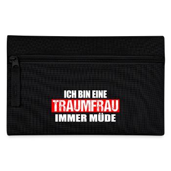 Ich bin eine Traumfrau, immer müde - Federtasche - Schwarz - Vorne