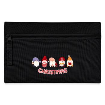 Christmas with 5 Santa - Pencil Case - black - Front