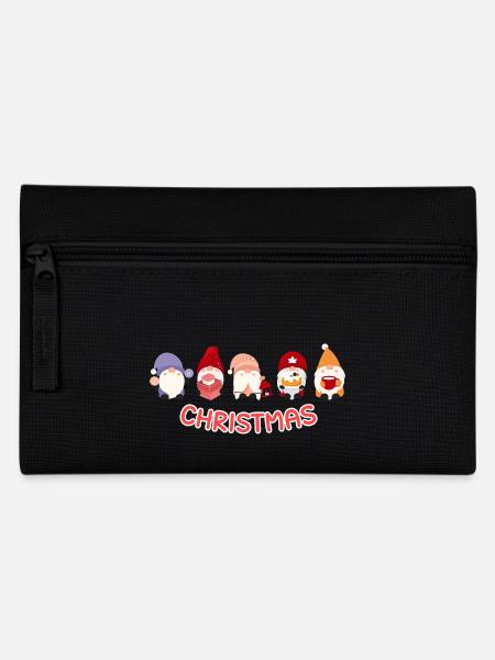 Christmas with 5 Santa - Federtasche - Schwarz