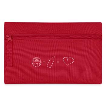 Football + Bière = ♥ - Trousse - rouge - Devant