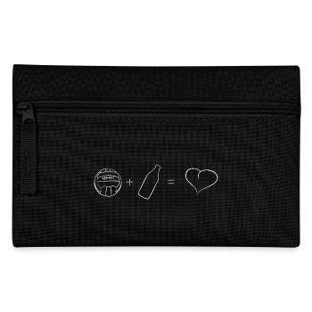 Football + Beer = ♥ - Pencil Case - black - Front