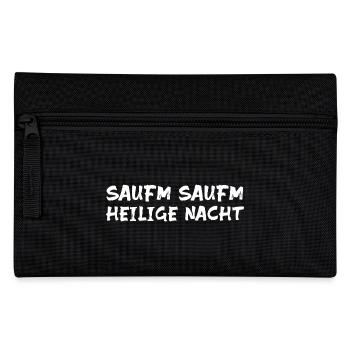 Heilige Nacht - lustiger (Sauf) Spruch - Federtasche - Schwarz - Vorne