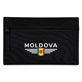 Moldau T-Shirt – Stolz auf Moldawien - Federtasche - Schwarz - Vorne