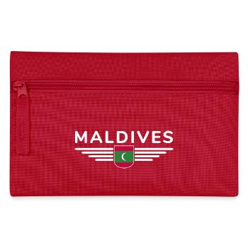 Malediven Fans: Exklusive Shirts - Federtasche - Rot - Vorne