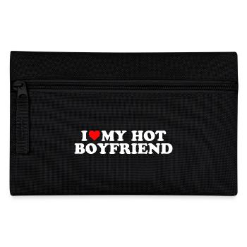 I LOVE MY HOT BOYFRIEND Valentinstag Geschenk Lieb - Federtasche - Schwarz - Vorne