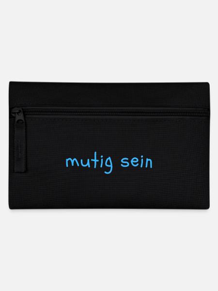mutig sein - Federtasche - Schwarz