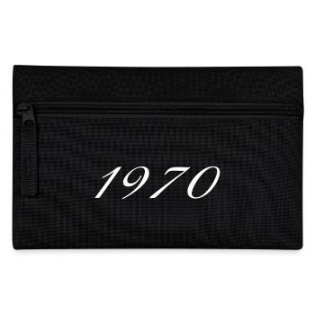 1970's Birthday Gift, Original since 1970 - Pencil Case - black - Front