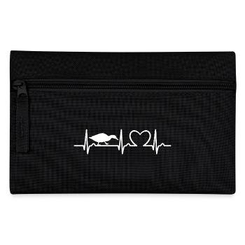 ECG Curve - Heart Curve - Pulse - Duck - Natural - Pencil Case - black - Front