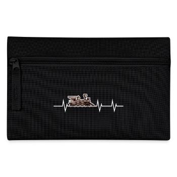 Steam locomotive heartbeat - Pencil Case - black - Front