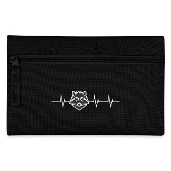 Heartbeat Racoon - Federtasche - Schwarz - Vorne