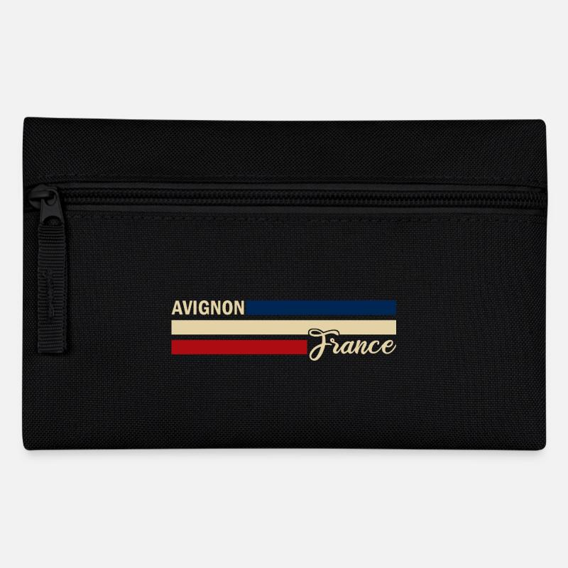 France - Avignon - France - Drapeau - Rayures - Trousse - noir