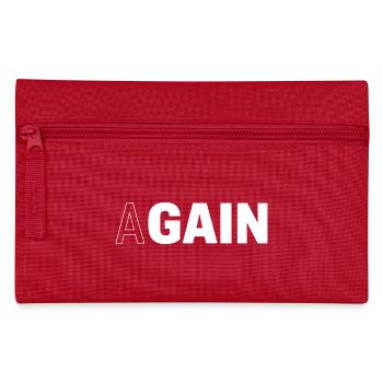 Hidden Gain — AGAIN Typography Motivational - Federtasche - Rot - Vorne