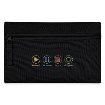 Achtsamkeit, Momente, Erinnerungen, Glück - Federtasche - Schwarz - Vorne
