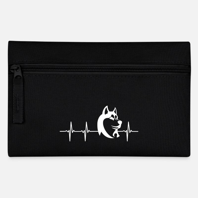 Husky Herzschlag – Treue und Leidenschaft - Federtasche - Schwarz