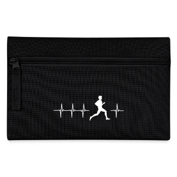 Ich liebe es läuft (Laufherzschlag) - Federtasche - Schwarz - Vorne