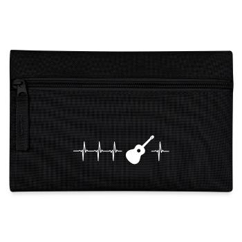 J'aime la guitare acoustique (rythme cardiaque) - Trousse - noir - Devant