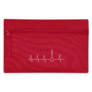 Ich liebe Dart - Herzschlag - Federtasche - Rot - Vorne