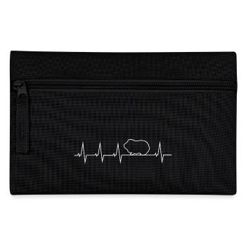 I love Guinea Pigs - heartbeat - Pencil Case - black - Front
