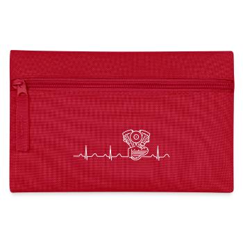 Panhead Heartbeat-Linie weiß - Federtasche - Rot - Vorne