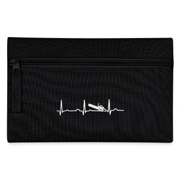 ECG HEATBEAT CHAIN WHITE - Pencil Case - black - Front