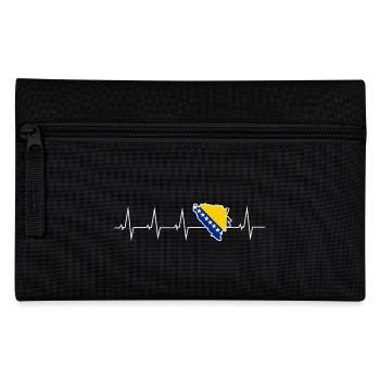 I love Bosnia and Herzegovina - heartbeat - Pencil Case - black - Front