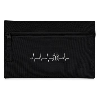 30 Jahre - Happy Birthday - Herzschlag - Federtasche - Schwarz - Vorne
