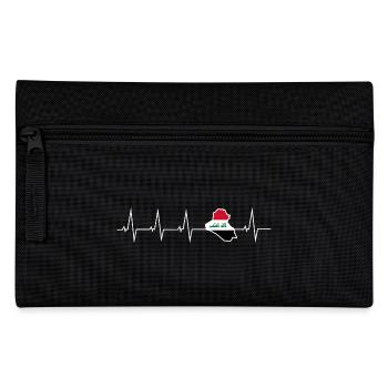 I love Iraq - heartbeat - Pencil Case - black - Front