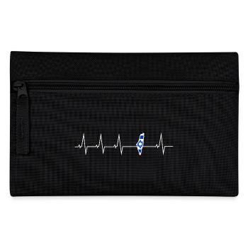 I love Israel - heartbeat - Pencil Case - black - Front